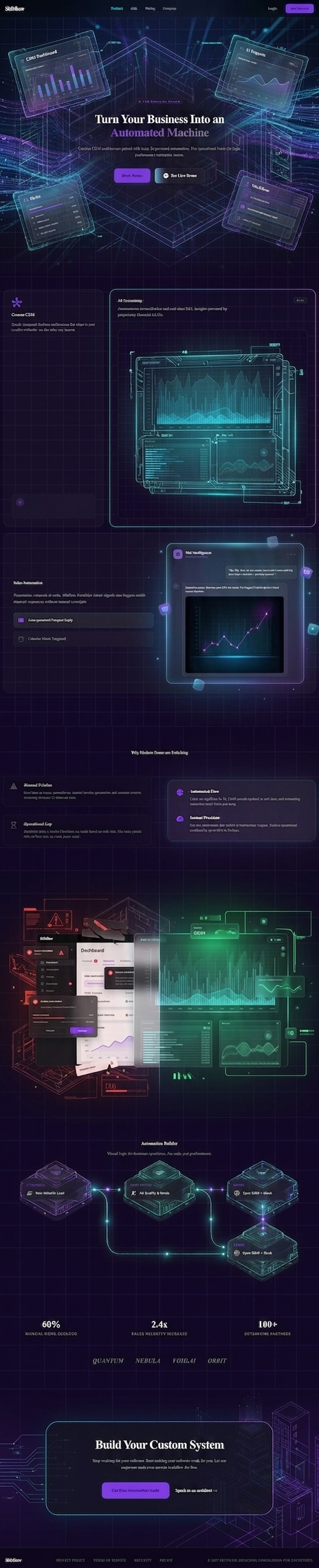 Team of developers analyzing code on a large screen in a dark modern office